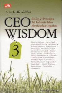 Image of CEO wisdom : strategi 25 pemimpin asli Indonesia dalam membesarkan organisasi