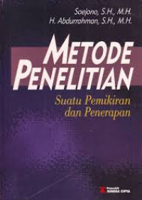Image of METODE PENELITIAN : SUATU PEMIKIRAN DAN PENERAPAN